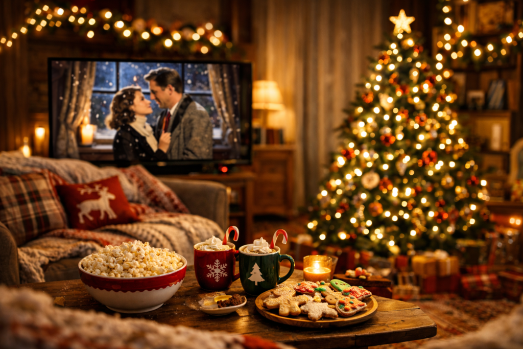 how to host a christmas movie marathon​
